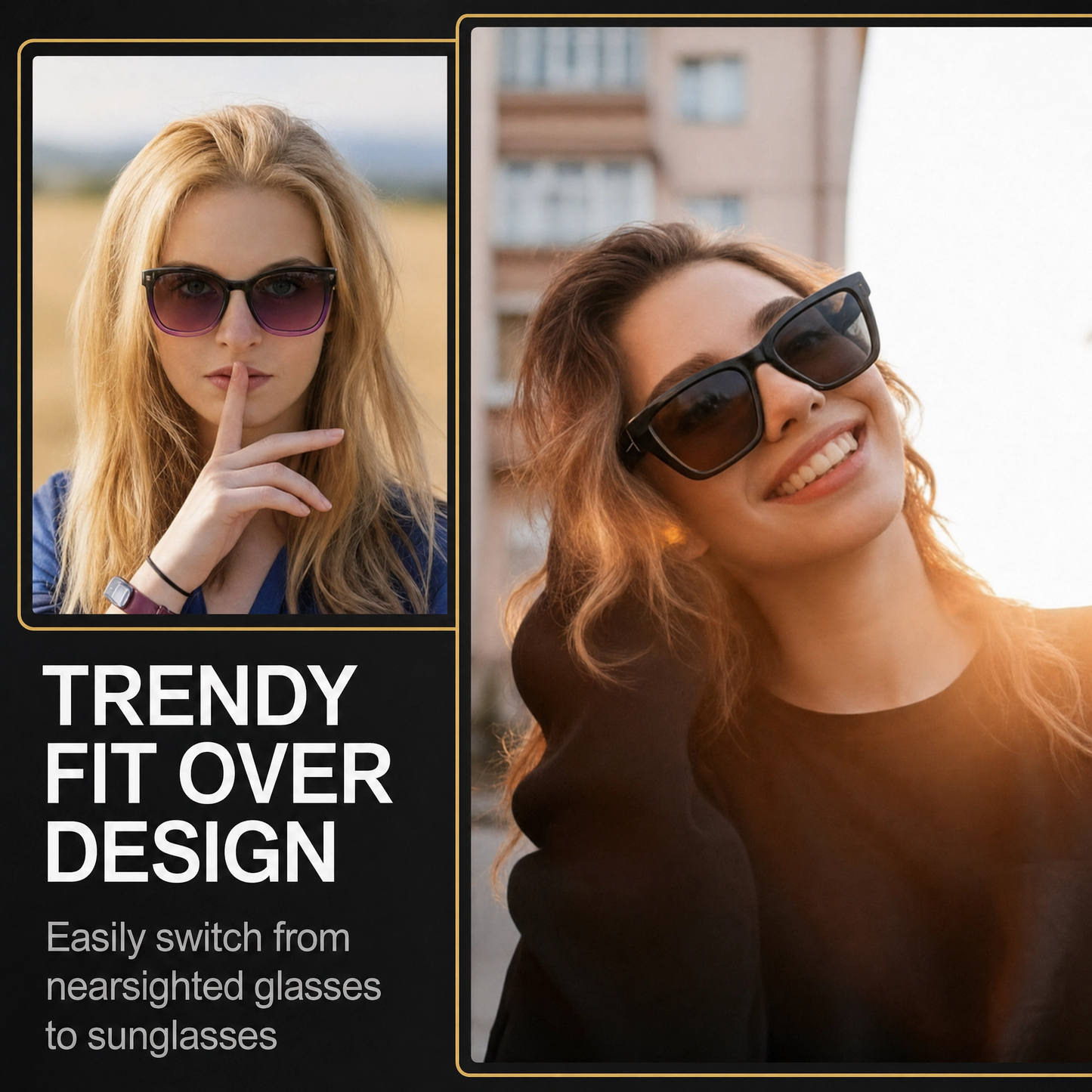 VantoBlack Ladies Fit Over Sunglasses