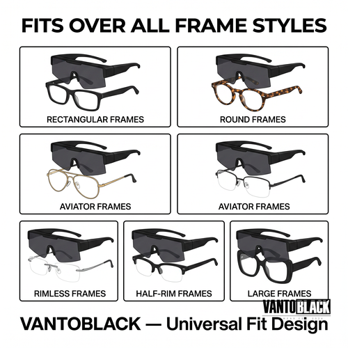 VantoBlack Mens Fit Over Sunglasses