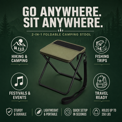 Foldable Backpack Stool