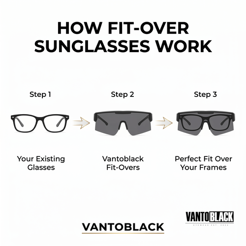 VantoBlack Mens Fit Over Sunglasses