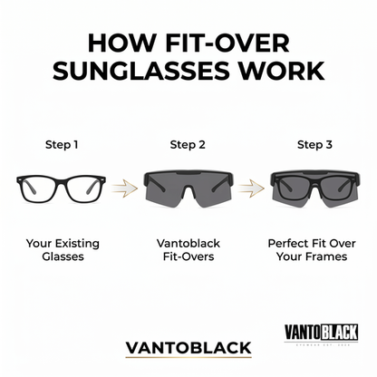 VantoBlack Mens Fit Over Sunglasses