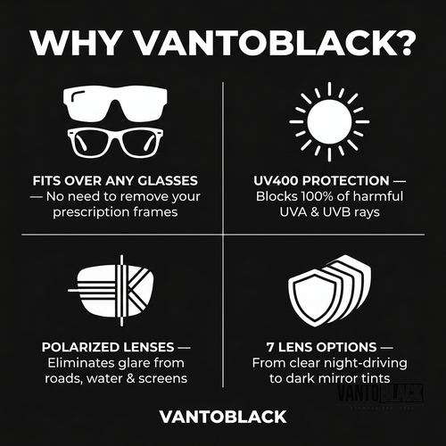 VantoBlack Mens Fit Over Sunglasses