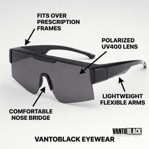 VantoBlack Mens Fit Over Sunglasses