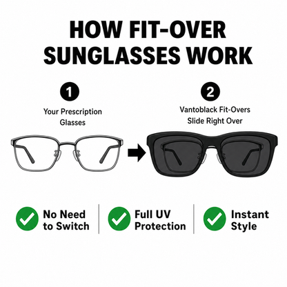 VantoBlack Ladies Fit Over Sunglasses