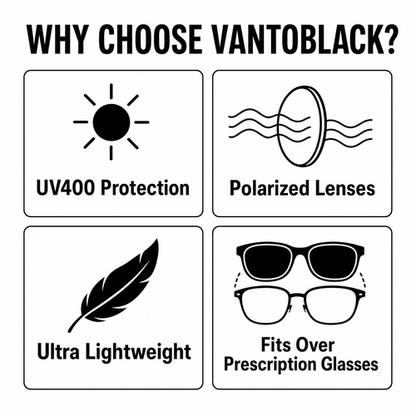 VantoBlack Ladies Fit Over Sunglasses